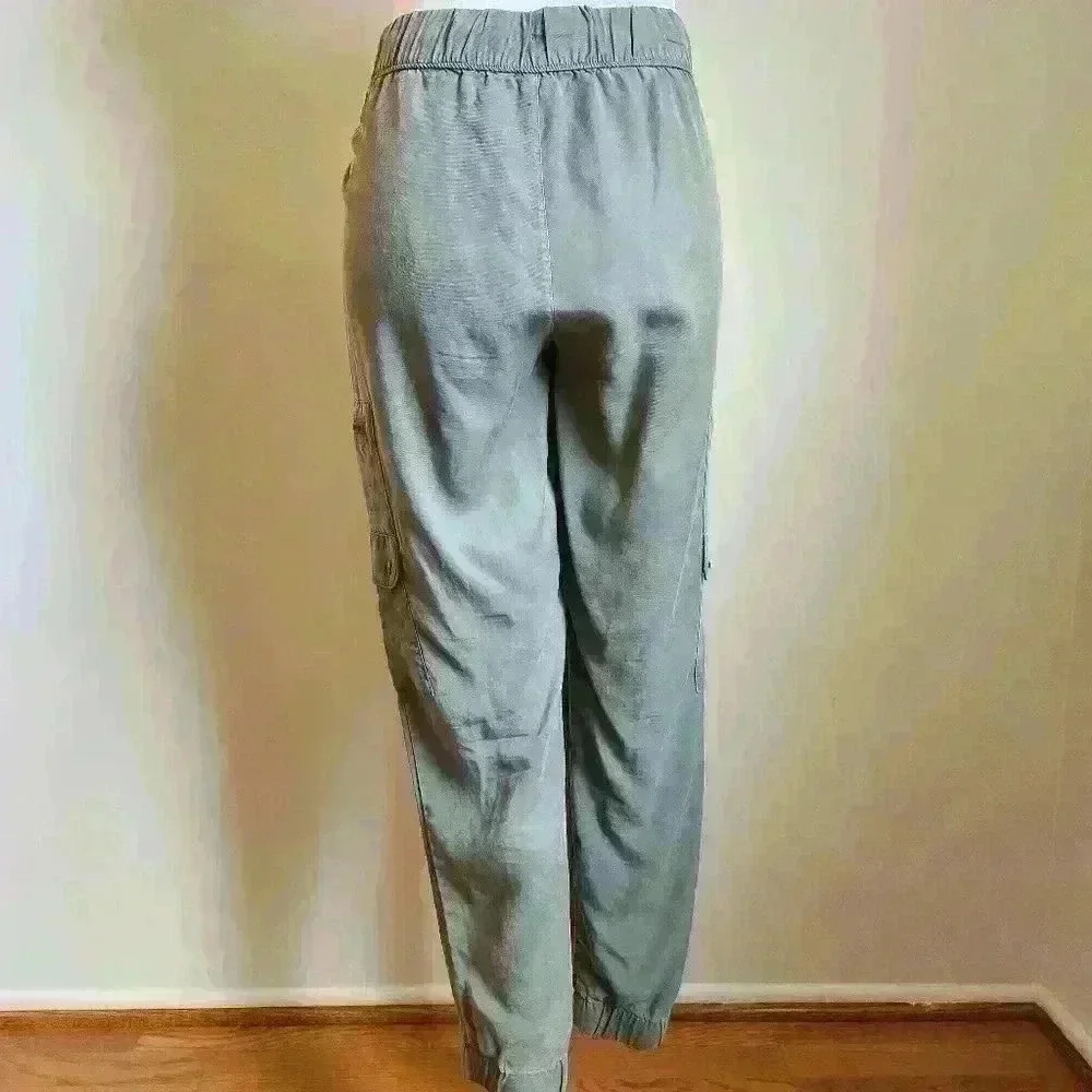 Banana Republic Factory Tencel Soft Cargo Pant Joggers | Steel Green Small